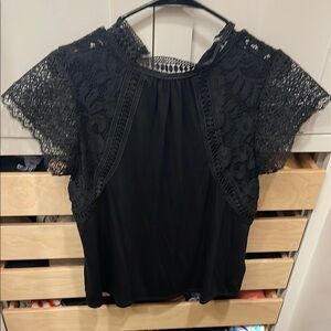 Elegant Black Lace Top